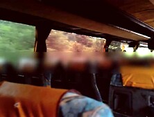 I jerk off on the bus and suck a stranger's jock,  and then cum hard during the time that no one is watching.