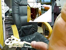 Erotic Webcam Session With Smashing Machine And Fluted Buttplug Inside Meatpipe