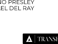 TRANSFIXED - Tgirl Ballerina Domino Presley Turns On Roommate Michael DelRay During Feet Grind!