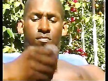 Black Gay Guy Outdoor Wanking