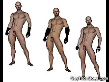 3D Ripped Males with Huge Dicks!