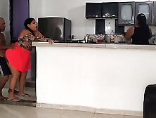 Perverted stepfather fucks his stepdaughter in front of her twin sister without her realizing it,  he is her caretaker