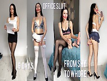 Office Slut: 6 Days From Shy To Whore