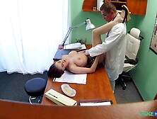 Brunette Anabelle Sonic Gets Naked And Fucked In The Doctor's Office