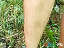 Hairy mature outdoor