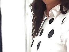 Masturbation In Polka Dot Dress