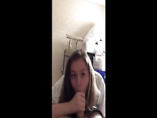 Brunette Girl Sucks Dick And Loves Cum