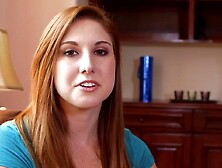 Cute Redhead Gives Nice Blowjob - Creampie