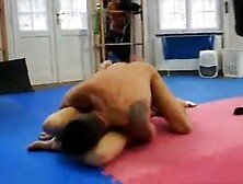 stud dominates hotty in mixed wrestling, fingers and screws her