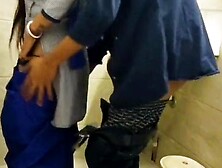 Indian college student in H. O. D. 's bathroom