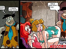 Banging 2 virgins playgirl at the same time! Flintstones Cartoons porn