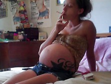 Cute Preggo Smoking