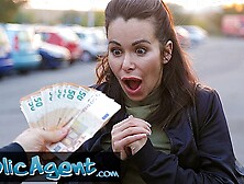 Public Agent Beautiful brunette MILF with fantastic melons rides a stranger to pay a cute