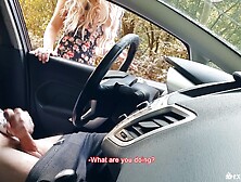 Public Dong Flash! a Naive Teenie Caught me Jerking off in the Car in a Public Park and help me Out.
