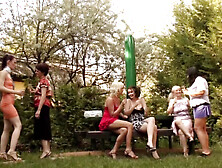 Six Horny Old Lesbians Have A Dirty Wet Picnic