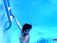 topless girl drowning