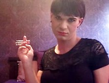 Trans Girl Smoking 3 Cigarettes At Once