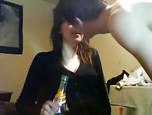 A flask of and some cock. what more does this slut need ?