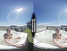 Private Jacuzzi Rooftop Masturbation With Pretty Girl Rosanna