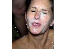 Cum Dumbster College Girl Bukakke Facial