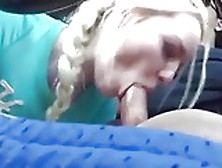 Amateur Cutie Delivers Superb Car Head And Swallows The Load