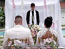 The Martix Wedding Chapter IV - Mariana Fucks the Priest in a Bathroom After Getting Married