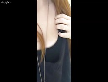 Redhead Masturbates In Public Bathroom