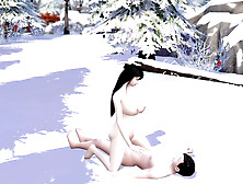 Snowing public sex with beautiful girl