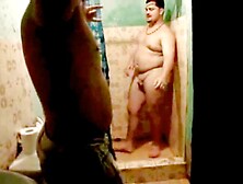 Drunken Fat Guy Naked In Shower