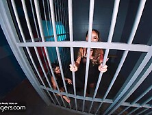 VR Bangers: Lascivious Asians Screw Hard With A Police Officer In Prison Foursome pt. three
