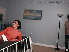 Large breasts cougar stepmom wishes her step sons large schlong