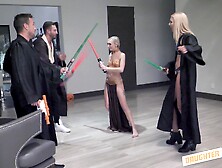 Group sex with blonde Chanel Grey and hot Chloe Temple