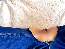 Petite excited stepsister in ripped jeans was caught watching porn and got twat full of cum -Squir7een