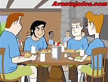 University schoolgirls enjoy some outdoor fun in a same-sex camping adventure