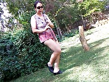 Sexy Asian Milf Swinging Sweet Ass Cheeks