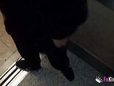 Golden-Haired Vanesa (fifty) inserts herself a plug in the street and screws her youthful ebony hookup