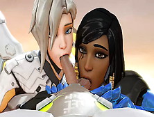 Mercy And Pharah Tag Teaming A Dick