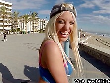 Big Booty Nympho Blondie Fesser Slammed Out In Public