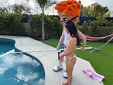 Sona's Pool Party With Porndude: No Lifeguard On Duty