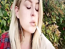 Teen Blonde Smoking