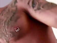 Tattooed Muscle Jock Manuel Deboxer Wanking Off Huge Cock