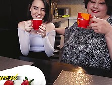 19 Year Old Teen Darcy Dark Eats Out Her Big Ass Bbw Stepmom Edina