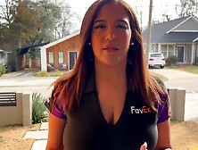 Big Boobed Delivery Slut Proves She Knows How To Handle Your Package &lpar;Hardcore Blowjob And Anal