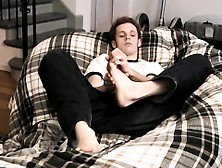 Gay Foot Emo Jarrod Teases And Strokes