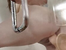 Angel Ryder Caught By Stepbro While Using Dildo In Shower