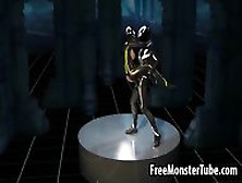 Foxy 3D Cartoon Tron Babe Getting Her Pussy Pounded