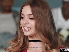 BLACKED Molly Little Gets Passed Around In 6-BBC Gangbang