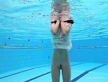 White Clothed Tight Bushy Goddess Katy Soroka Underwater