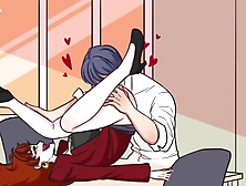 3way FFM Sexual Adventure with Hot Blonde MILF & Hunk Guy in Kitchen