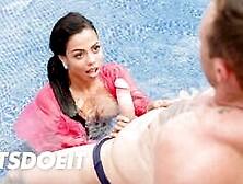 Letsdoeit - Busty Colombian Slut Canela Skin Fucked By The Pool By Stranger